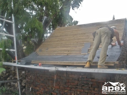 Slate roof restoration in Brighton, Melbourne